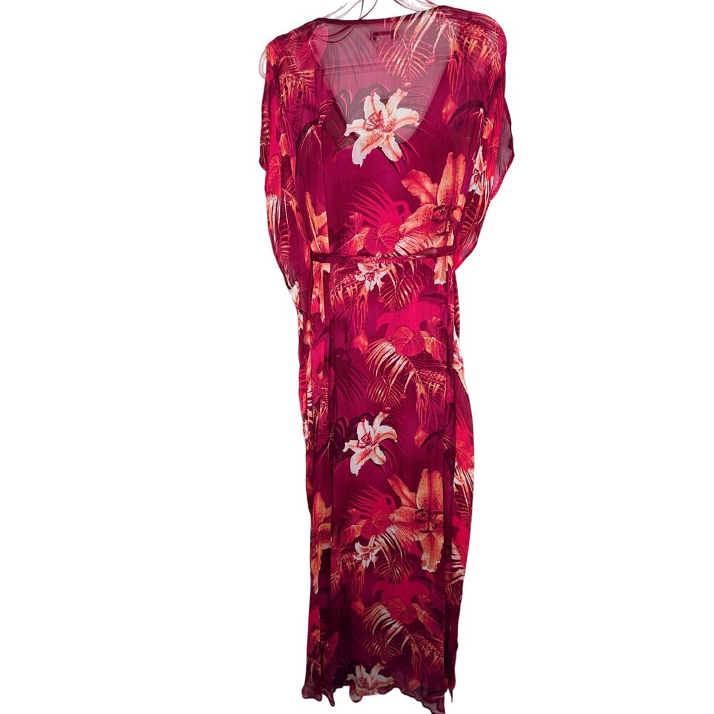 NWT Lucky Brand Maya Tropical Caftan Maxi Dress Women’s XS - Picture 4 of 8